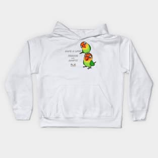 Save a Life!  Rescue & Adopt ~ Lovebird Kids Hoodie